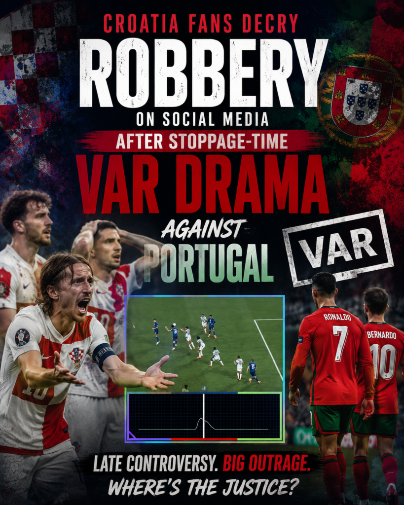 Croatia Fans Decry "Robbery" on Social Media After Stoppage-Time VAR Drama Against Portugal