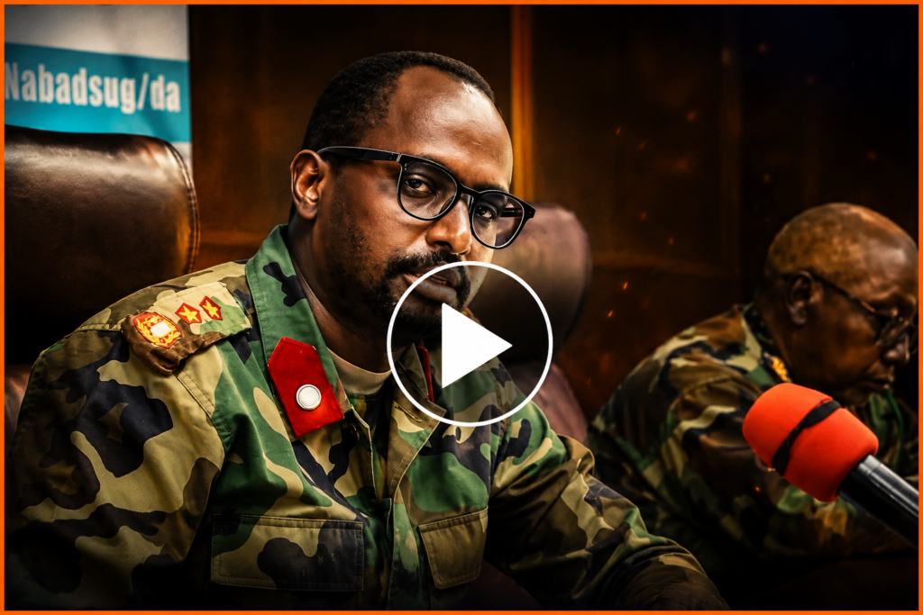 Somali military court hearing for armed robbery suspects presided over by Colonel Hassan Ali Nur Shute.