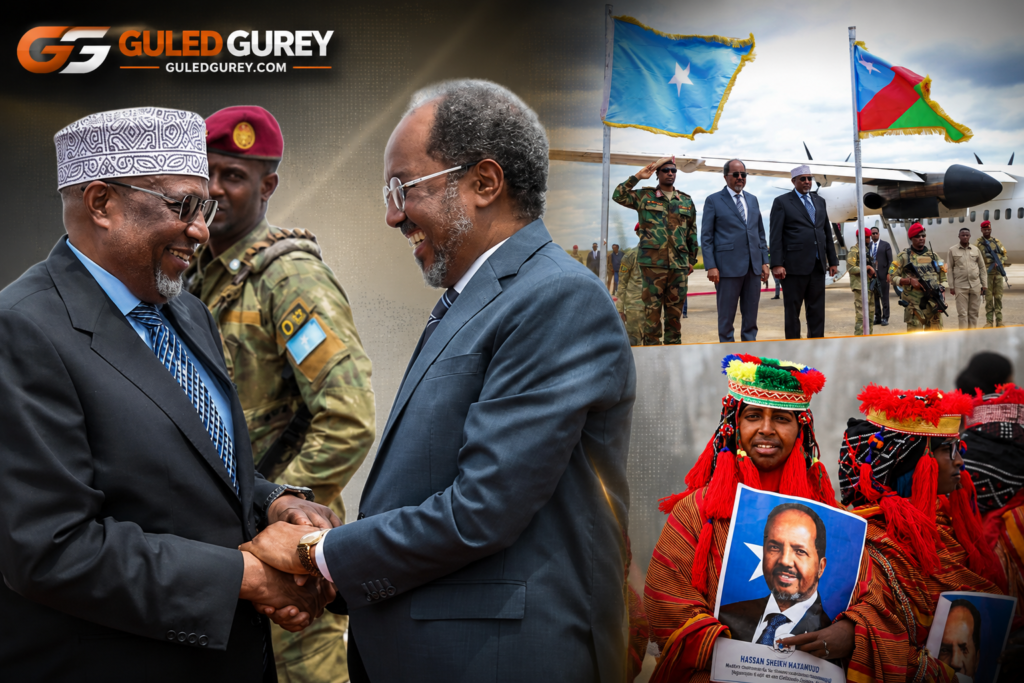 Somali President Hassan Sheikh Mohamud attended the inauguration of South West State leader Sheikh Adan Mohamed Nur in Baidoa, praising the region's democratic election.