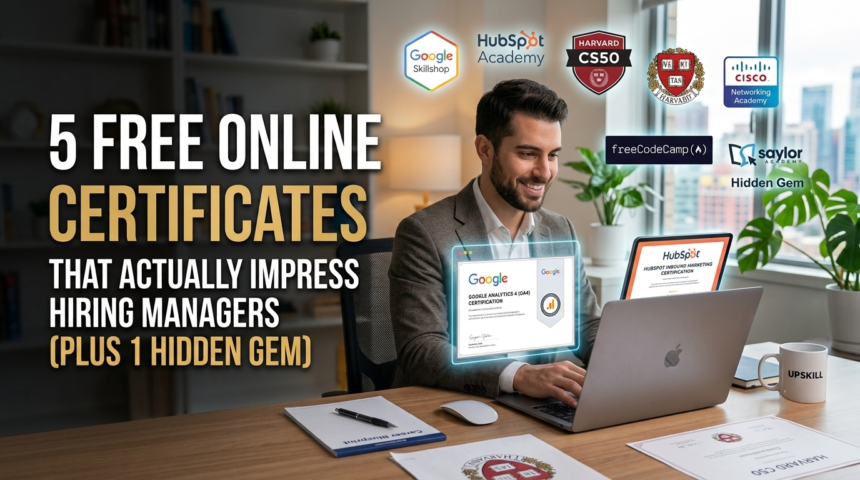 Professional guide on the 5 best free online certificates in 2026 that help job seekers pass applicant tracking systems and impress hiring managers with real skills.