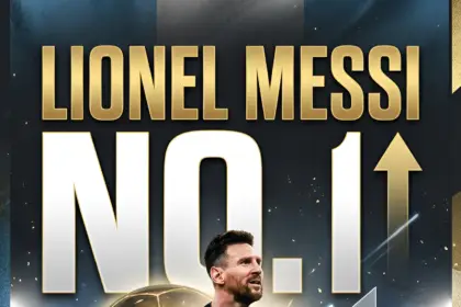 Ballon d'Or 2026 Power Rankings graphic with Lionel Messi leading after the FIFA World Cup semifinals.