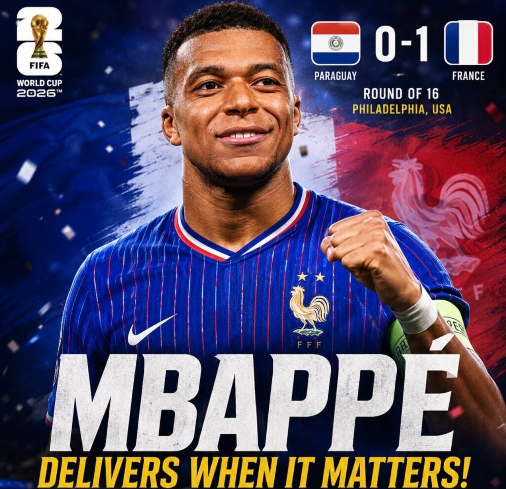 Kylian Mbappe scored a second-half penalty to lift France to a 1-0 win over Paraguay in Philadelphia