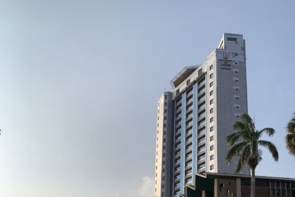 The University of Nairobi Towers building and lawns on a Kenyan public university campus